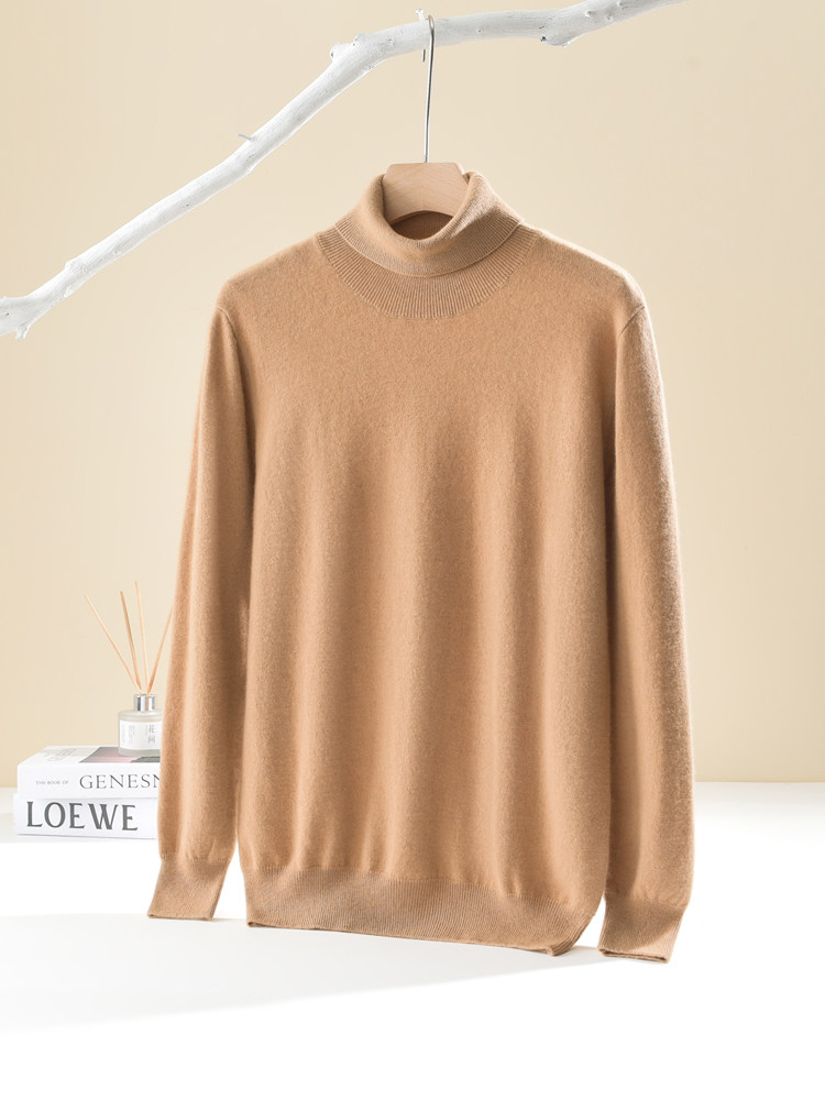 남성용 하프 터틀넥 캐시미어 스웨터 100 퓨어 캐시미어 가을 겨울 내부 울 베이스 레이어 니트 루즈 풀오버 스웨터
