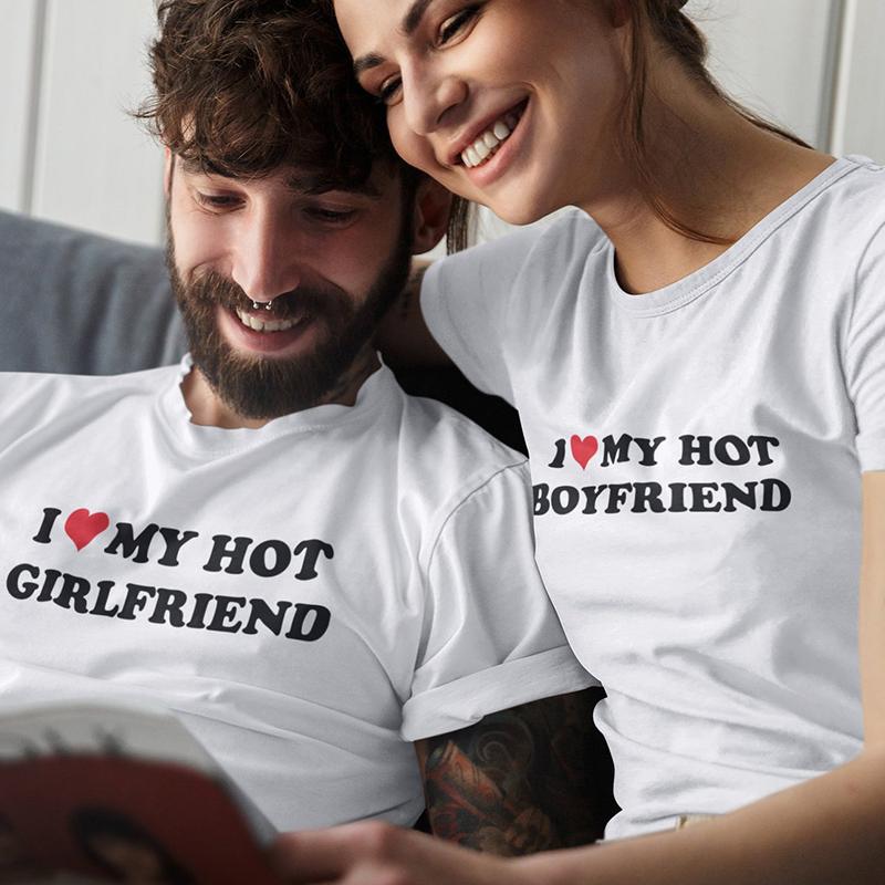 I Love My GirlFriend BoyFriend Lover T Shirt Couple欧美情侣 女装/女士精品 T恤 原图主图