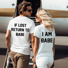 I Am Baby Couple Lover T Shirts纯棉宽松男女短袖情侣装圆领T恤