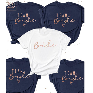 Women Shirt Bride Tops Party Team Tee Bachelorette