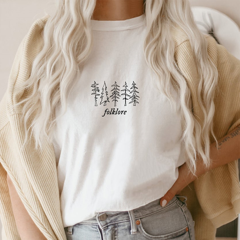 Folklore Shirt Taylor Music Swift Albums Women T-shirt Tops