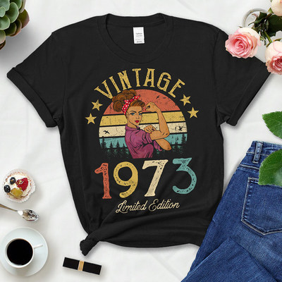 Retro 1973 41st 41 years old birthday party women t shirt