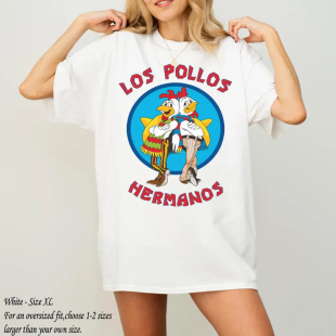 Gus炸鸡240克纯棉短袖 绝命毒师Pollos Shirts 女士T恤 Hermanos
