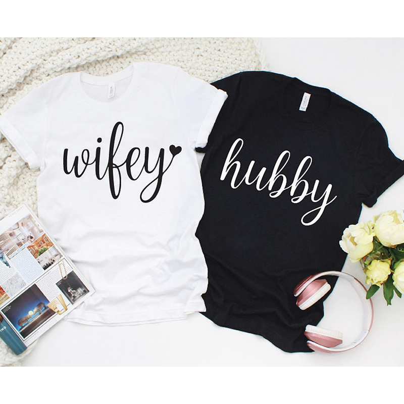 Wife Husband Funny T Shirts Couple Tee Shirts tshirt Cotton 女装/女士精品 T恤 原图主图