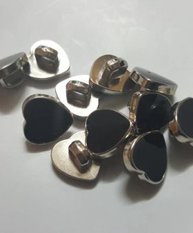 11MM13MM黑色心形毛衣衬衣纽扣