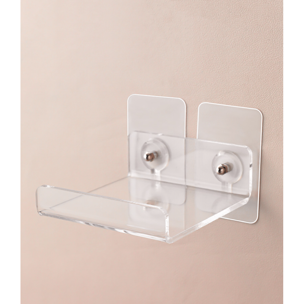 摄像头支架室内免打孔墙上置物架放监控挂墙电视机路由器顶盒托架