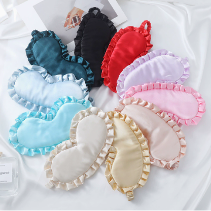 仿真丝花边眼罩荷叶边户外旅行午休遮光睡眠眼罩小清新眼罩,居家日用,眼罩,淘宝优惠券,粉丝福利购,淘宝优惠卷