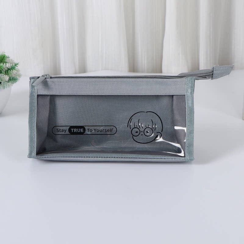 笔袋大容量透明多层文具儿童男生女孩通用铅笔收纳袋