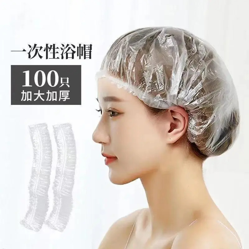 一次性浴帽加厚发膜焗油帽头套防水防油烟家用洗澡加热染发通用