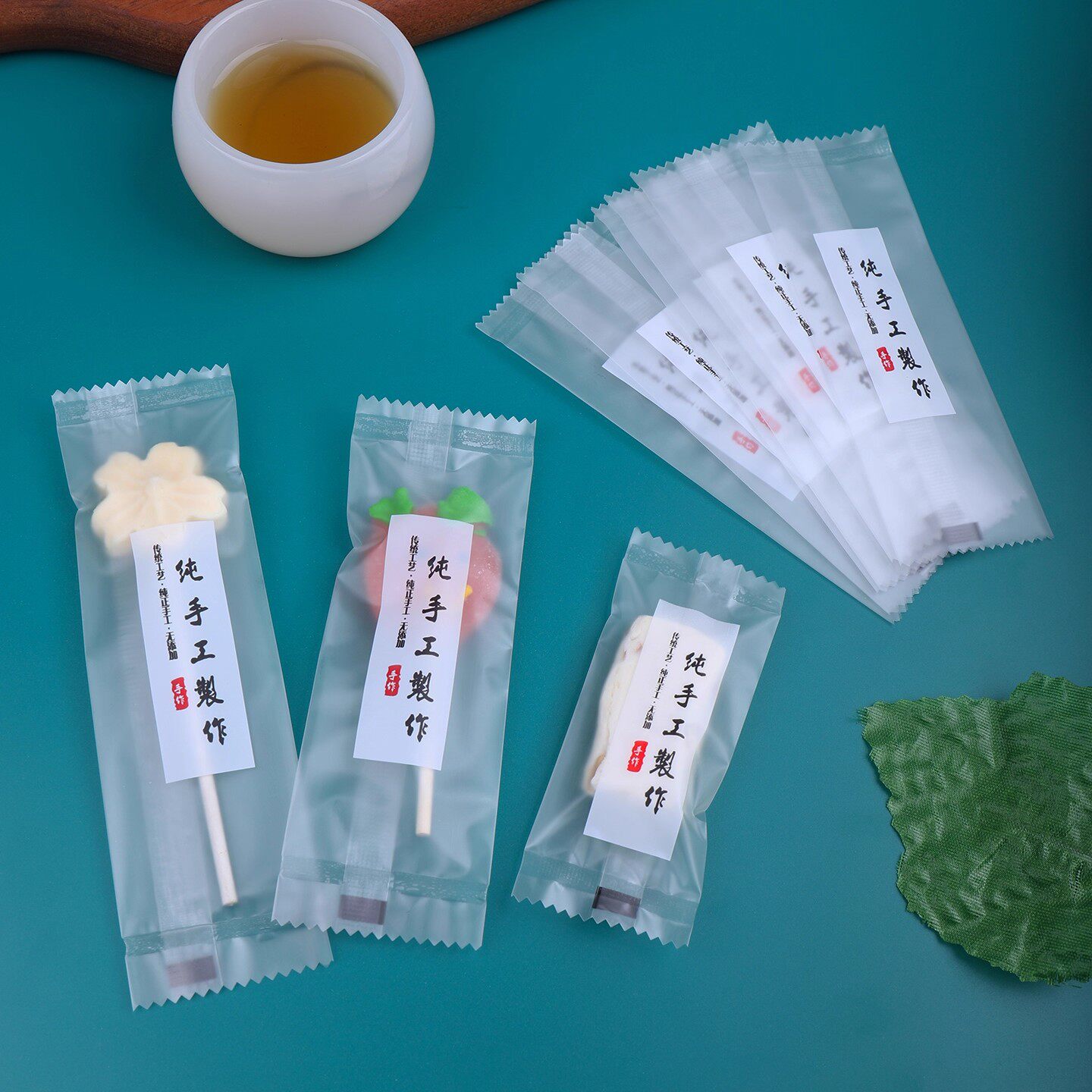手工雪花酥包装袋牛轧糖磨砂糖果饼干袋棒棒糖蛋黄酥月饼机封袋