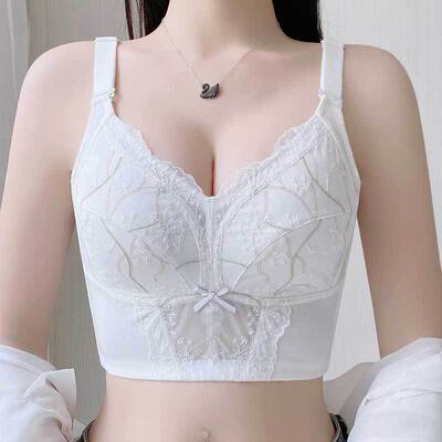 全罩杯大码薄杯内衣红白色无钢圈