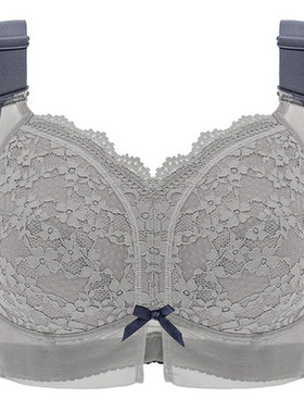 无钢圈薄款女士大胸显小文胸罩 全罩杯90HF90JG95H100I105J文胸罩