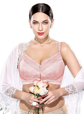 薄款大码大胸女士聚拢内衣 无钢圈75H80H85G90J95G100G105F文胸罩