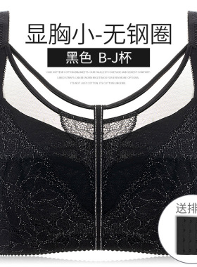 无钢圈薄款全罩杯内衣 75H80HI85J90H95JG100I105J大胸显小文胸罩