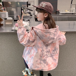 女童外套早秋童装新款洋气春秋装女孩时髦洋气大童儿童冲锋衣秋季