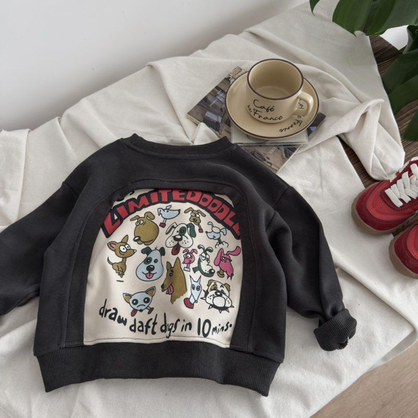 男童卫衣背层次感立体裁剪卡通小狗印花潮酷洋气套头上衣热销款,童装/婴儿装/亲子装,卫衣/绒衫,淘宝优惠券,粉丝福利购,淘宝优惠卷