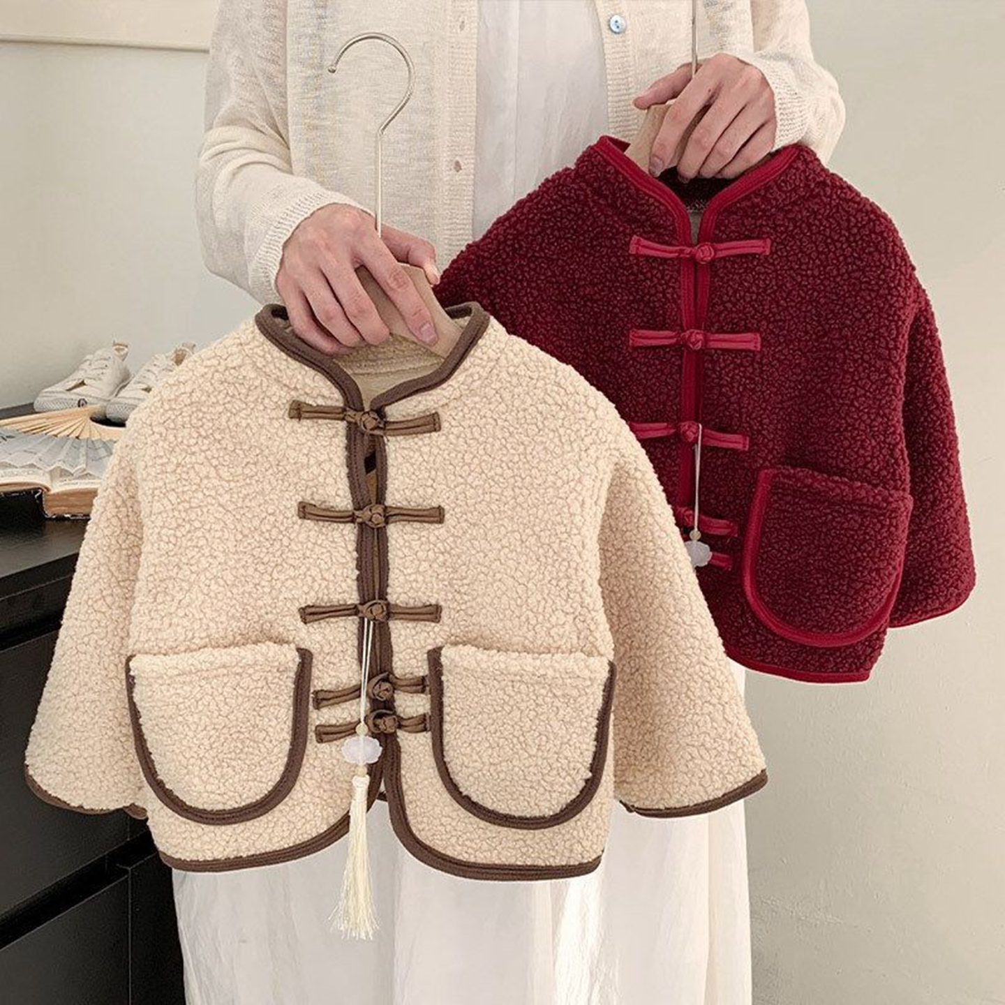 儿童拜年服国风外套颗粒绒加厚