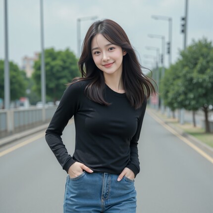 正肩印花修身大码纯棉圆领保暖长袖T恤情侣女打底衫秋冬内搭上衣
