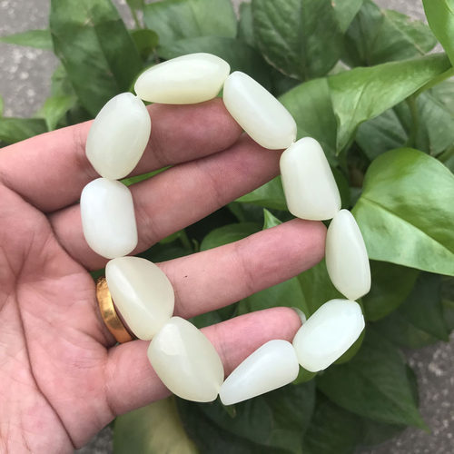 天然玉石和田玉手链籽料原石手串