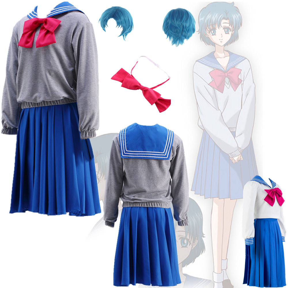 动漫Cos服美少女战士水野亚美4代秋装女水手服校服Crystal水晶版