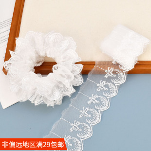 口辅料配料 服饰裙摆袖 蕾丝刺绣花边 手工diy发圈头饰发饰品材料
