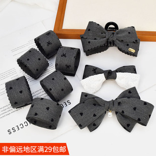 3.8厘米宽直边齿边植绒布条丝带手工diy发饰蝴蝶结饰品材料配件