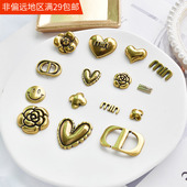 复古做旧合金山茶花爱心桃心字母min 手工diy发夹发箍发饰品材料