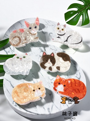 coucou同款超萌猫咪动物抓夹头发夹子后脑勺头饰发夹可爱网红发夹