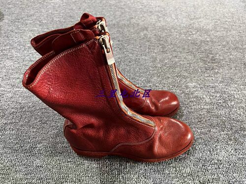 三里屯北区【现货】GUIDI 310手工制洗水做旧小水牛皮经典款女靴