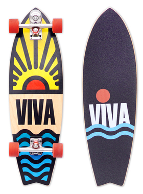 SkateViva陆地冲浪板滑雪模拟入门slide刷街代步公路大鱼板yow