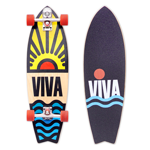 SkateViva陆地冲浪板滑雪模拟入门slide刷街代步公路大鱼板yow