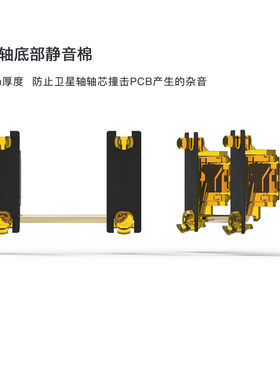 KBDfans 客制化机械键盘卫星轴静音棉 隔音棉 降噪大键位调教