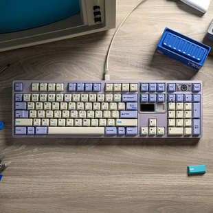 PBTfans 复古蓝白配色热升华键帽pbt原厂玻璃微珠类肤感 Nano