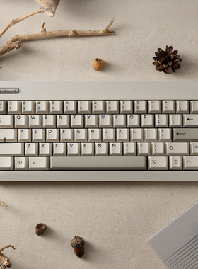 PBTfans Pastel gray浅灰色 机械键盘二色键帽PBT材质原厂高度