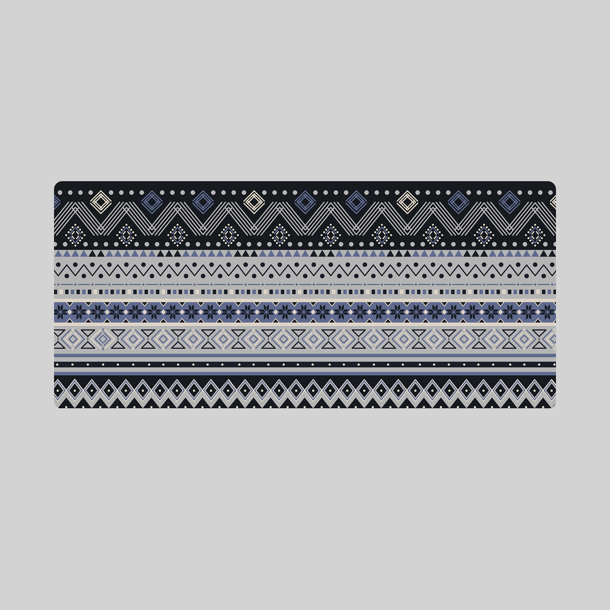 KBDfans费尔岛蓝色鼠标垫超大号桌垫客制机械键盘垫粗布游戏办公