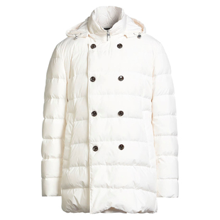 高品质推荐 意大利超一线MONTECORE25秋冬新款乳白色白鹅绒羽绒服