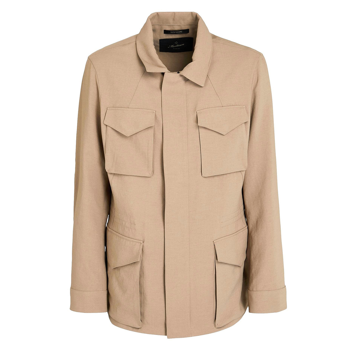 高品质推荐 意大利超一线MONTECORE25秋冬新款卡其色科技面料夹克