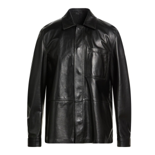 纳帕羔羊皮 春秋 商务休闲 老钱风衬衫 男皮衣 调货 款 那不勒斯T