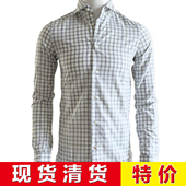 衬衫 现货清货 提花格纹长绒棉 长袖 那不勒斯超 四季