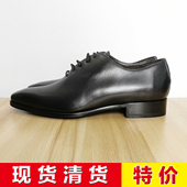 黑色头层皮牛津鞋 特价 法国知名 四季 清货 原产
