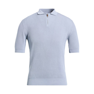 公价7500 意大利高端一线 E  春夏 浅蓝色 纯棉 针织短袖T恤
