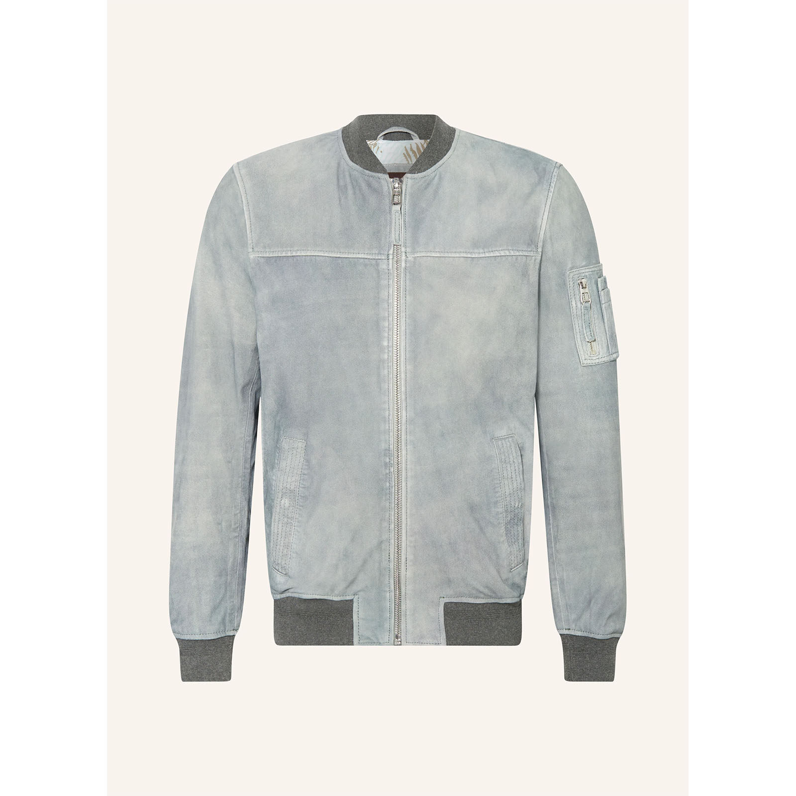 德国专业一线 milestone 23秋冬 浅蓝色山羊皮 皮衣