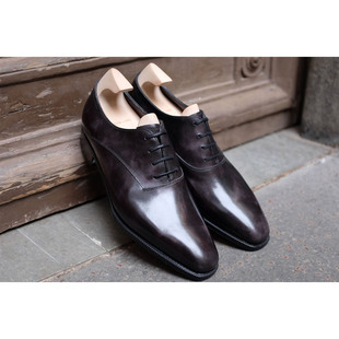 JOHN LOBB 醉高品质小牛皮 专卖18600 深咖色 固特异牛津鞋