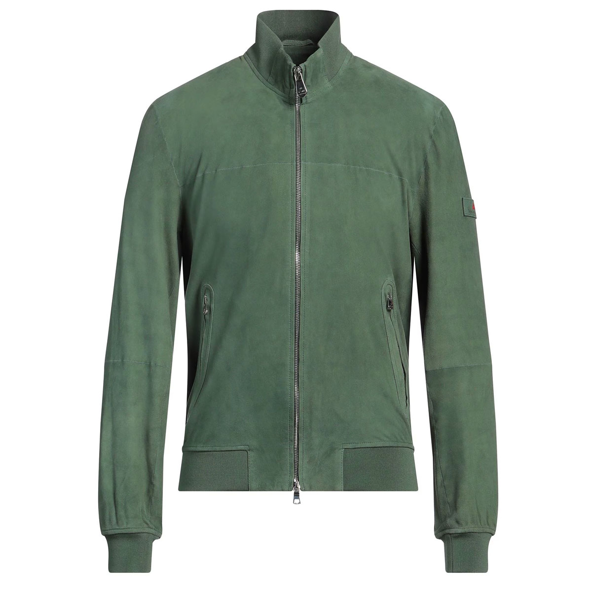 经典一线P 春秋 衣袖品牌徽章 绿色羔羊皮 皮衣