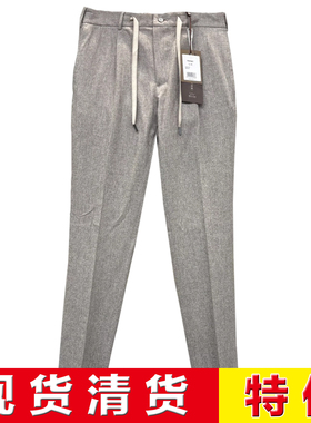 现货清货 意大利顶吉品牌 Andre Maurice 秋冬深灰色羊毛休闲西裤