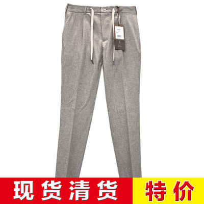 现货清货 *顶吉品牌   秋冬深灰色羊毛休闲西裤