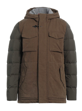 意大利高端一线 F 25秋冬 军绿色 棉-科技面料 著名经典羽绒服