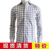 衬衫 现货清货 提花格纹长绒棉 长袖 那不勒斯超 四季
