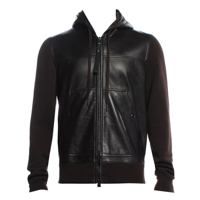 意大利顶吉超一线 TF 秋冬 撞色拼接 修身皮衣