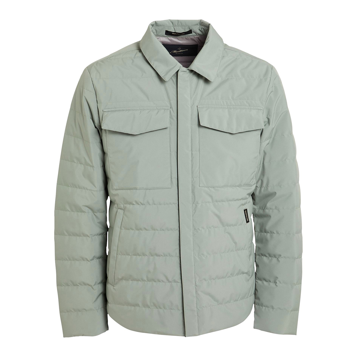 高品质推荐 意大利超一线MONTECORE25秋冬新款浅绿色白鹅绒羽绒服